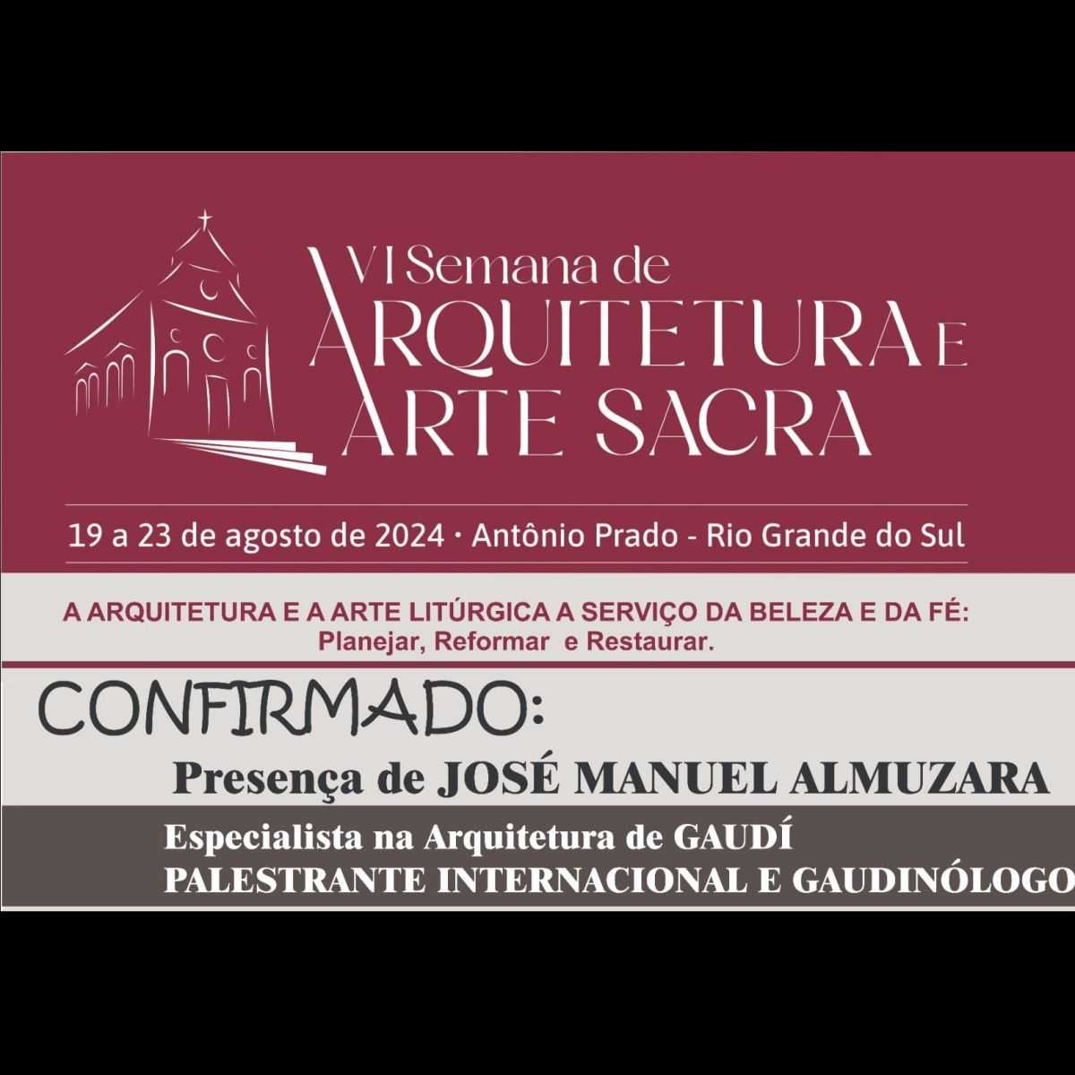 Foto de capa da notícia Antônio Prado irá sediar a VI Semana de Arquitetura e Arte Sacra no mês de agosto de 2024